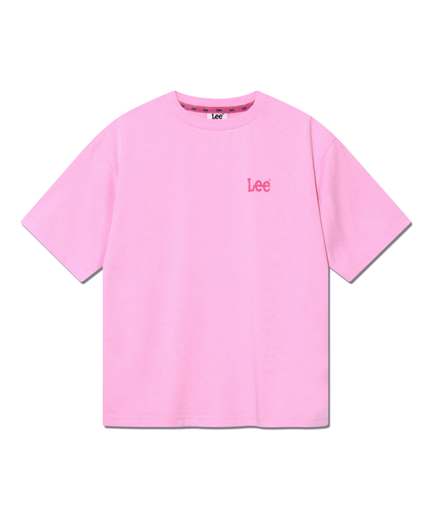 키즈 스몰 트위치 로고 반팔 티셔츠 핑크