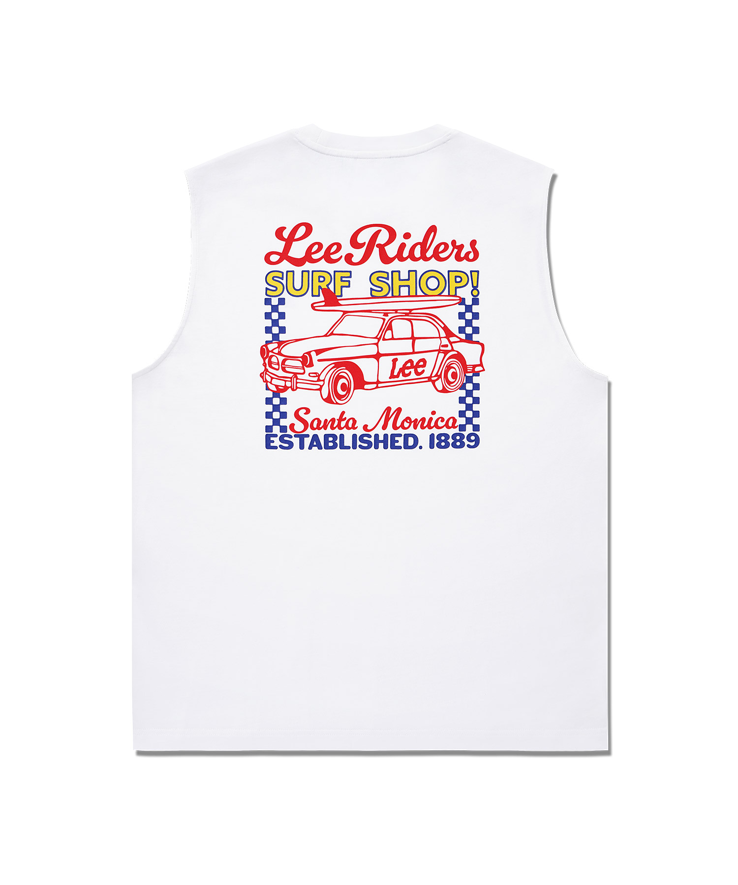 리 라이더스 서프샵 슬리브리스 티셔츠 화이트