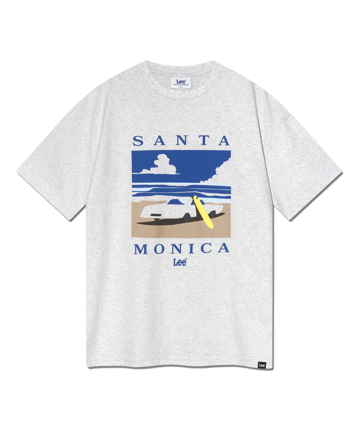 트래블 산타모니카 그래픽 티셔츠 라이트 그레이